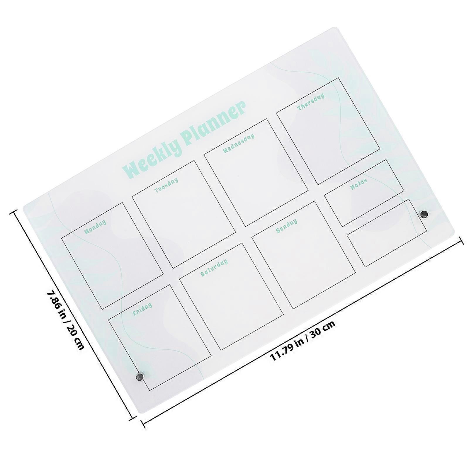 Dry Erase Boards Magnetic Planner Board for Fridge Use 1Set