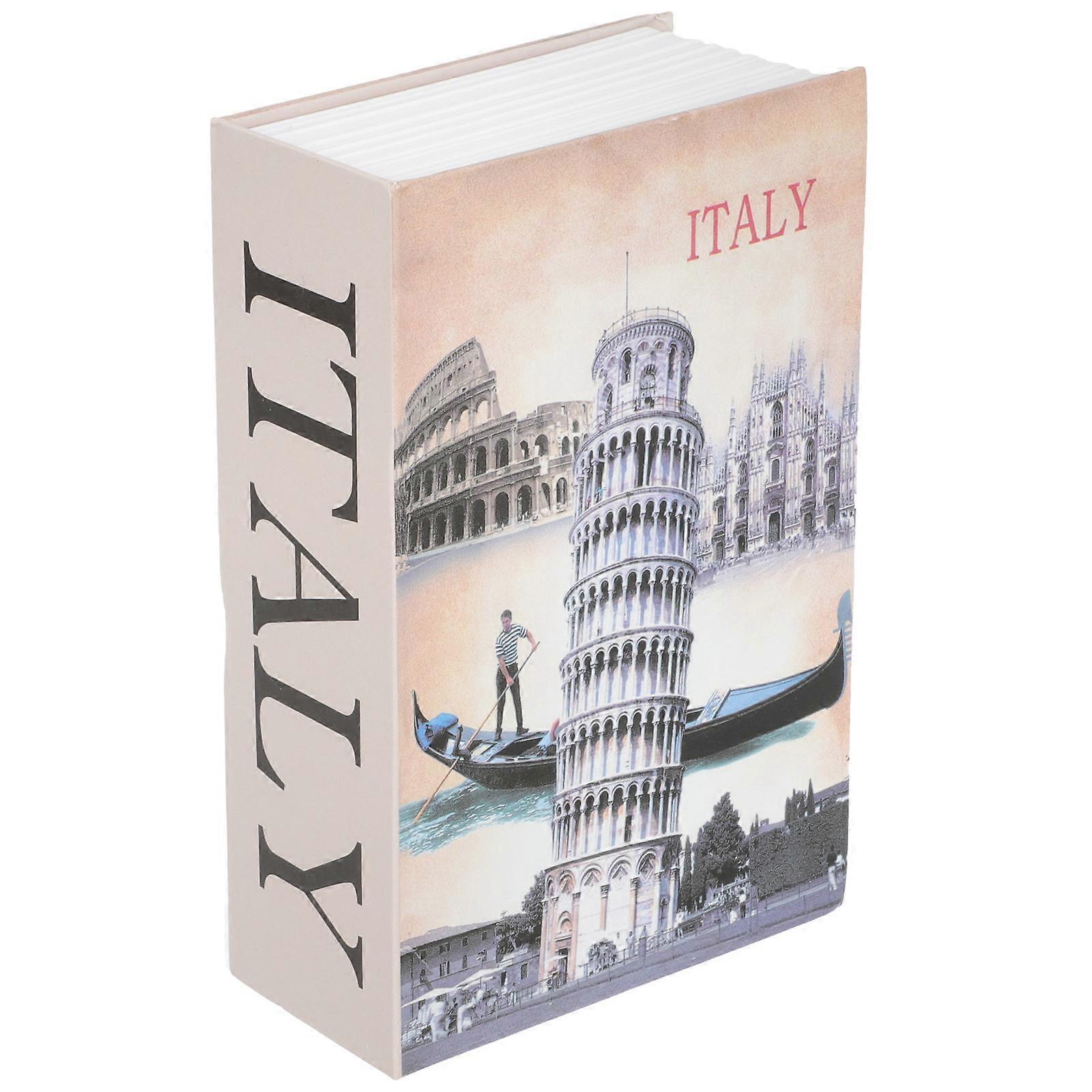 Portable Safe Box Book for Storage 4Pcs with Simulation Lock for Home