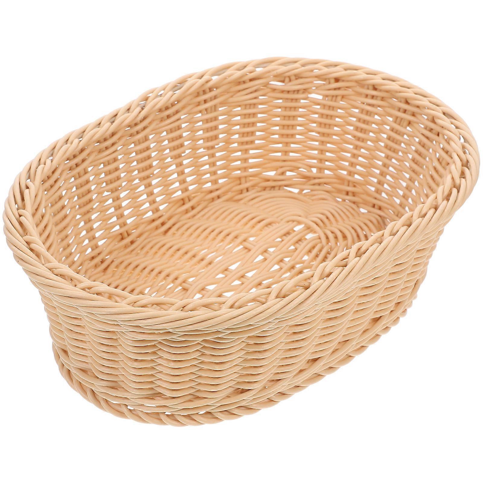 Fruit Basket Handwoven Portable Bread Storage Basket for Kitchen Use