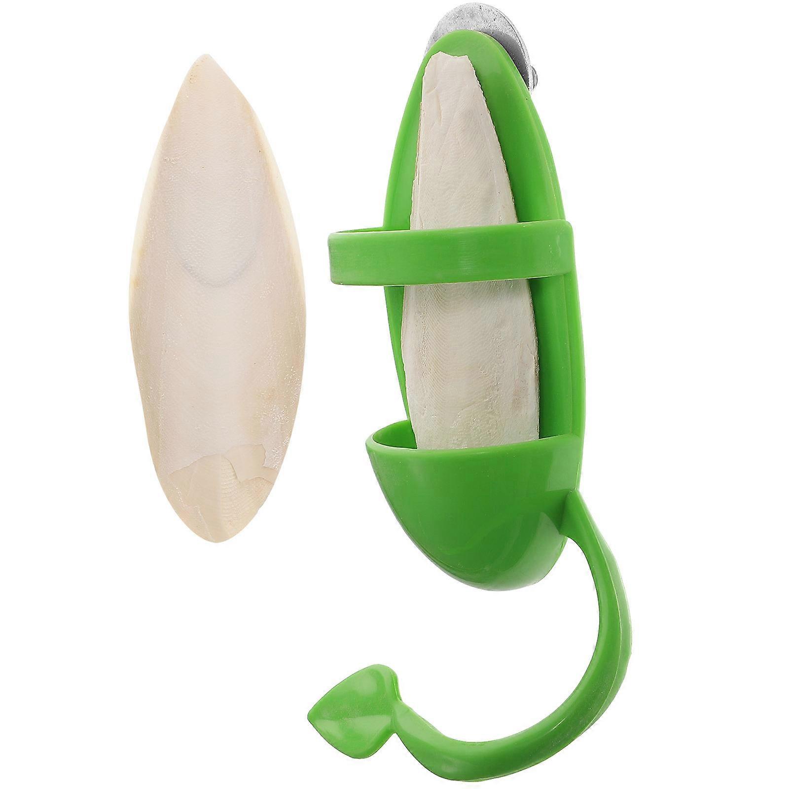 Bird Feeding Bracket with Cuttlefish Bone for Parrot 4Sets Pack