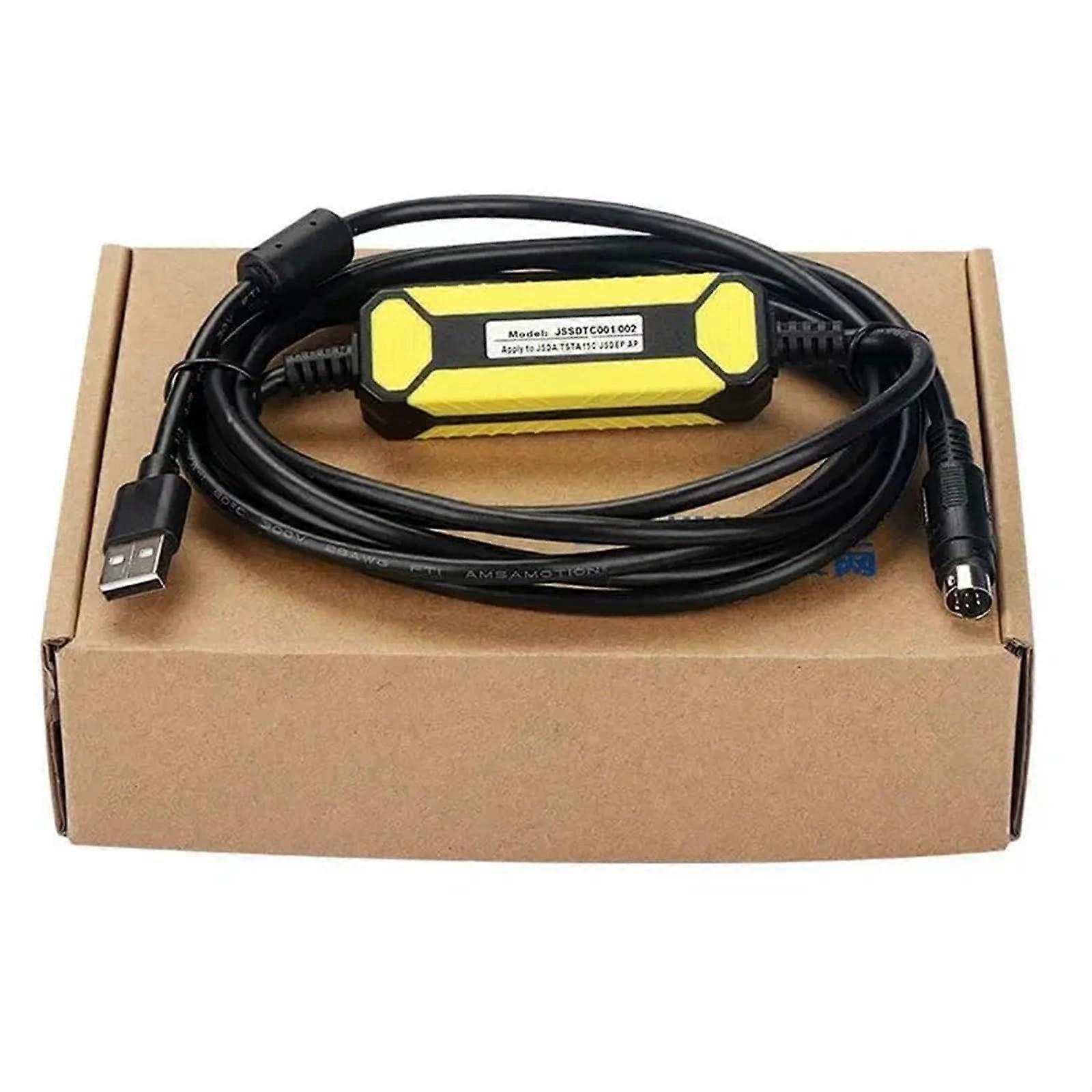 Black Servo Drive Debugging Cable JSSDTC002 for JSDE/A with Fingerprint Conceal Surface