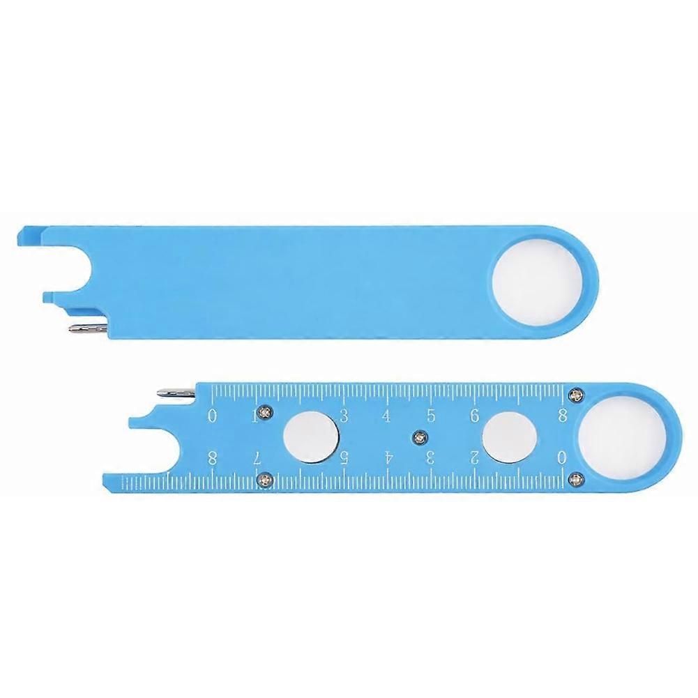 Sewing Machine Needle Threader Tool with Magnetic Back, Alignment Guide, and Built-in Ruler (2PCS)