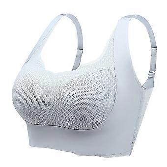 lulshou Damenmode Spitzen-BH ohne Bügel, einteiliger BH, Alltags-BH, bequemer, bügelloser Shaper-BH (Grau, XXL)