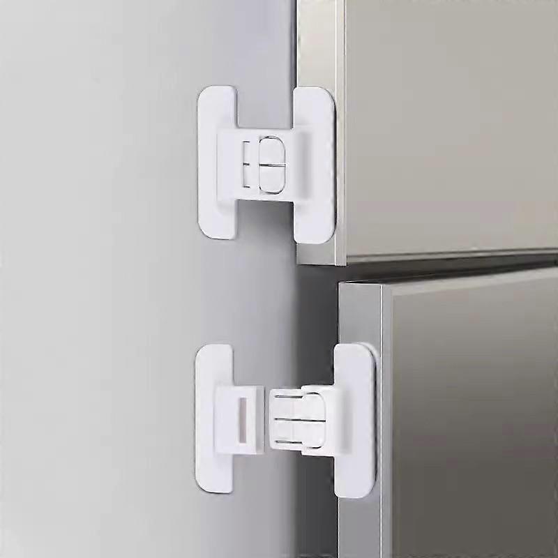Door Latch Lock White Simple Plastic Adhesive