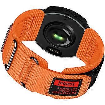 Nylon Sport Strap Orange Breathable Woven Replacement Wristband for OnePlus Watch 3, Watch 2, 2R, 1