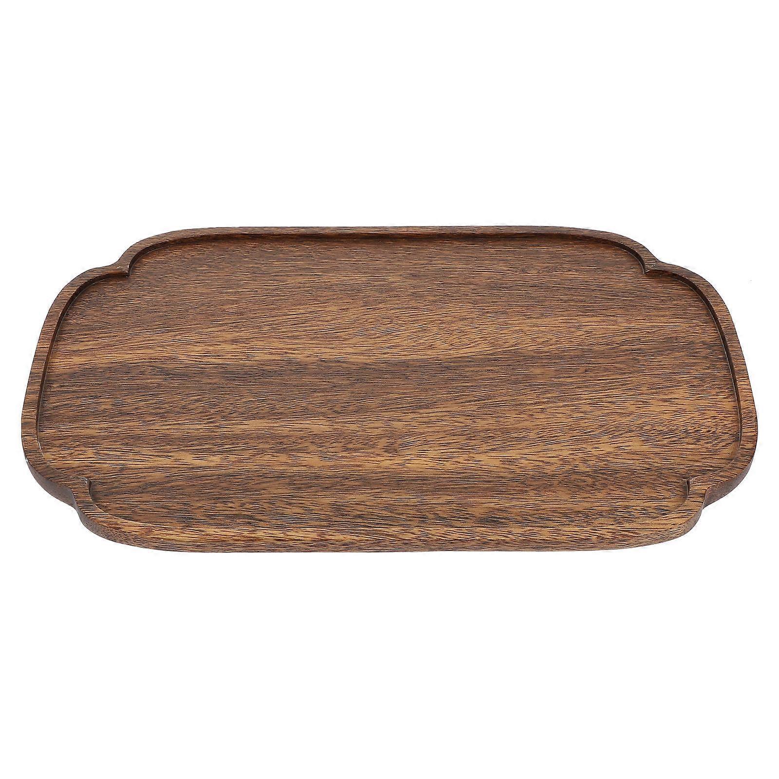 Wood Serving Tray Rectangular Snack Plate for Home