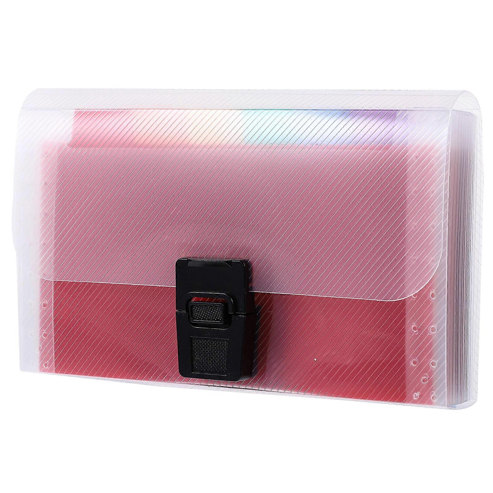Rainbow Plastic Accordion File Folder for Document Storage