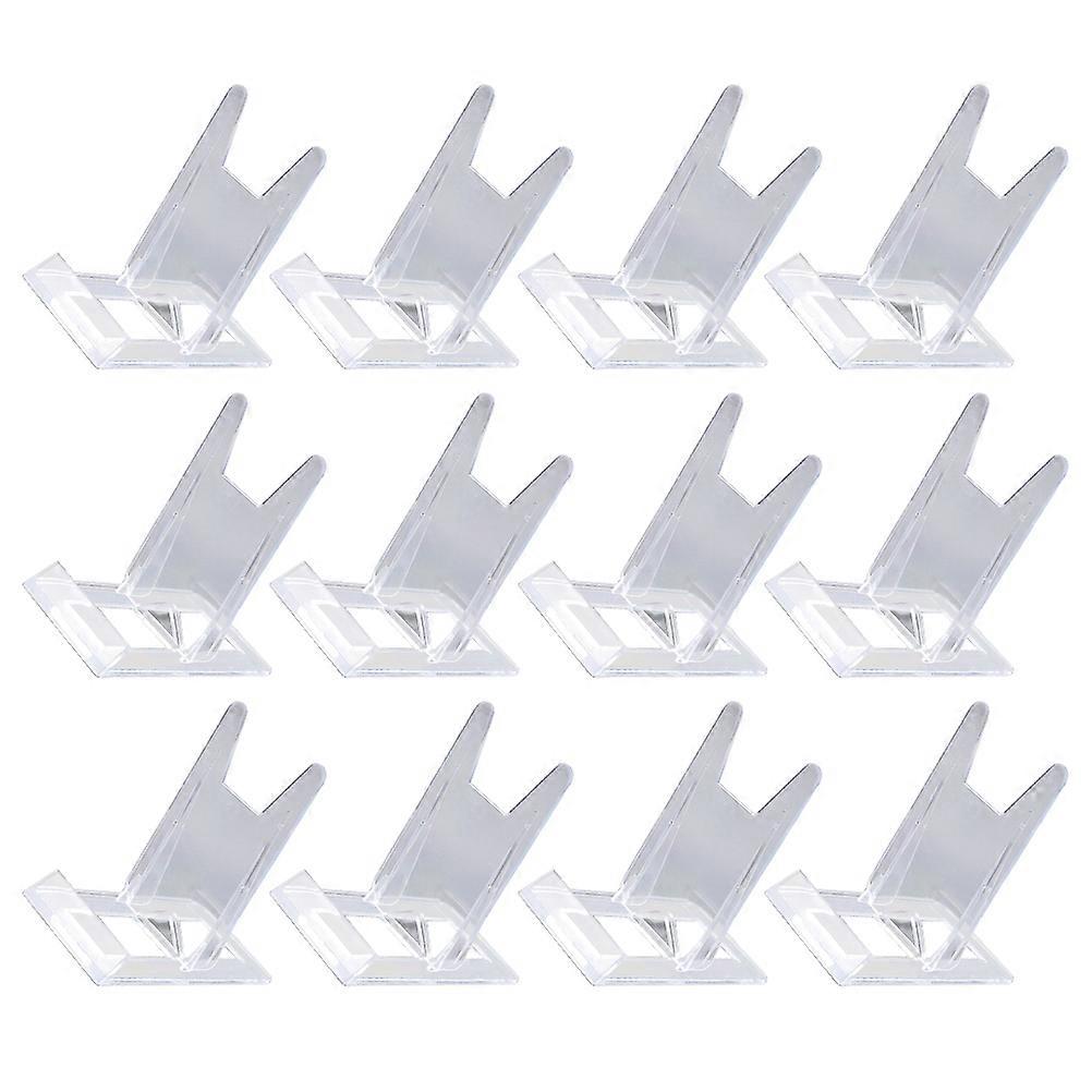 Transparent Plate Stand Adjustable Display Holder for Picture Frames 20Pcs