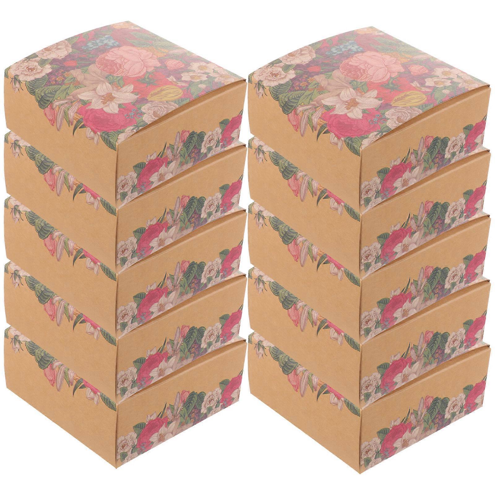 Pastry Cookie Biscuits Boxes for Storage 80Pcs Kraft Paper Packaging