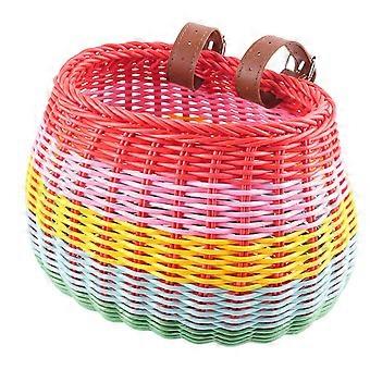 Fahrrad-Gepäckkorb für Kinder, wasserdicht, abnehmbar mit Befestigungsgurt, für Mädchen von 3–8 Jahren, Kunststoff, 23,5 x 16,5 cm