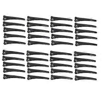 40 Pcs Black Plastic Single Prong DIY Hairstyle Alligator Hair Clip 3.1 Inch Long