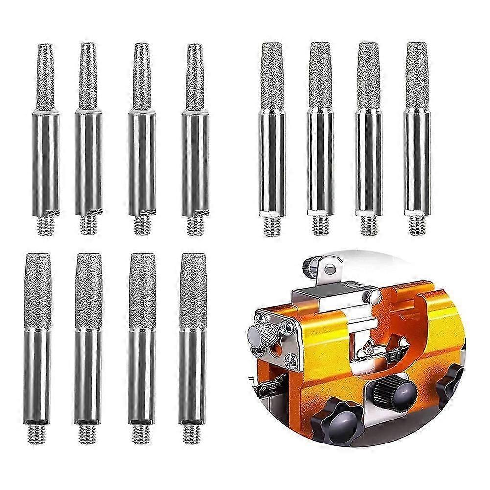 Chainsaw Sharpening Stone, Chainsaw Grinding Stone, 12PCS High Hardness Diamond Chainsaw Sharpener(