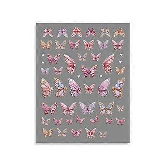 2pcsButterfly Nail Stickers, Creative DIY Trendy Removable Nail Decor Stickers, UV Eco - Ink, Easy Apply for Nail Art