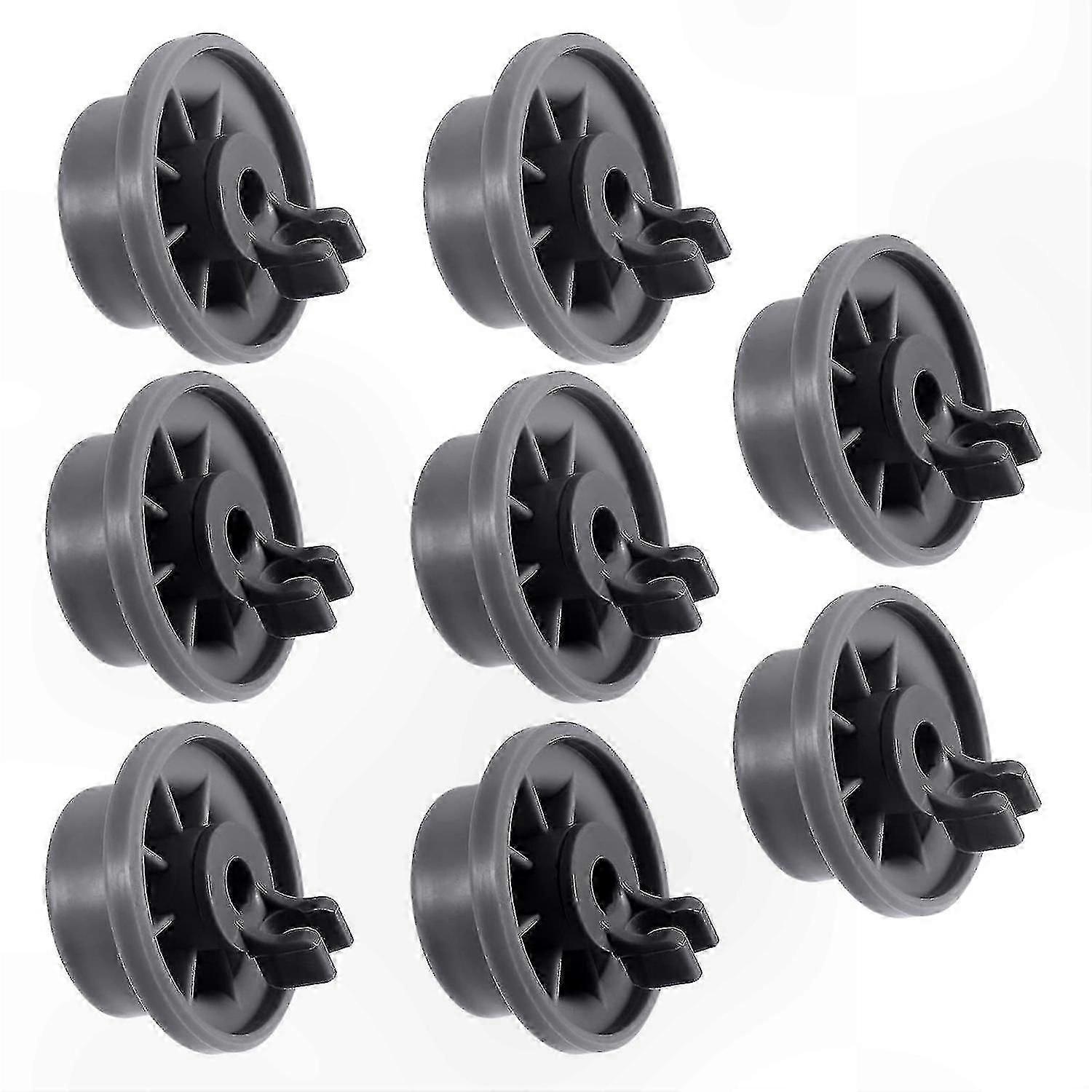 8-Pack Replacement Wheels compatible with Dishwasher Lower Racks, Universal Fit compatible with Various Models