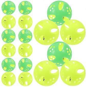 Bola de plástico com sino para brincadeiras interativas de gatos, 60 unidades, ideal para gatinhos perseguirem seus brinquedos.