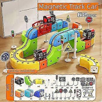 for elektrisk togsett med antigravitasjon, 167 deler fleksibelt skinnevognsett, DIY STEM magnetisk byggesett, bursdagsgaver til barn til jul - jc-jian