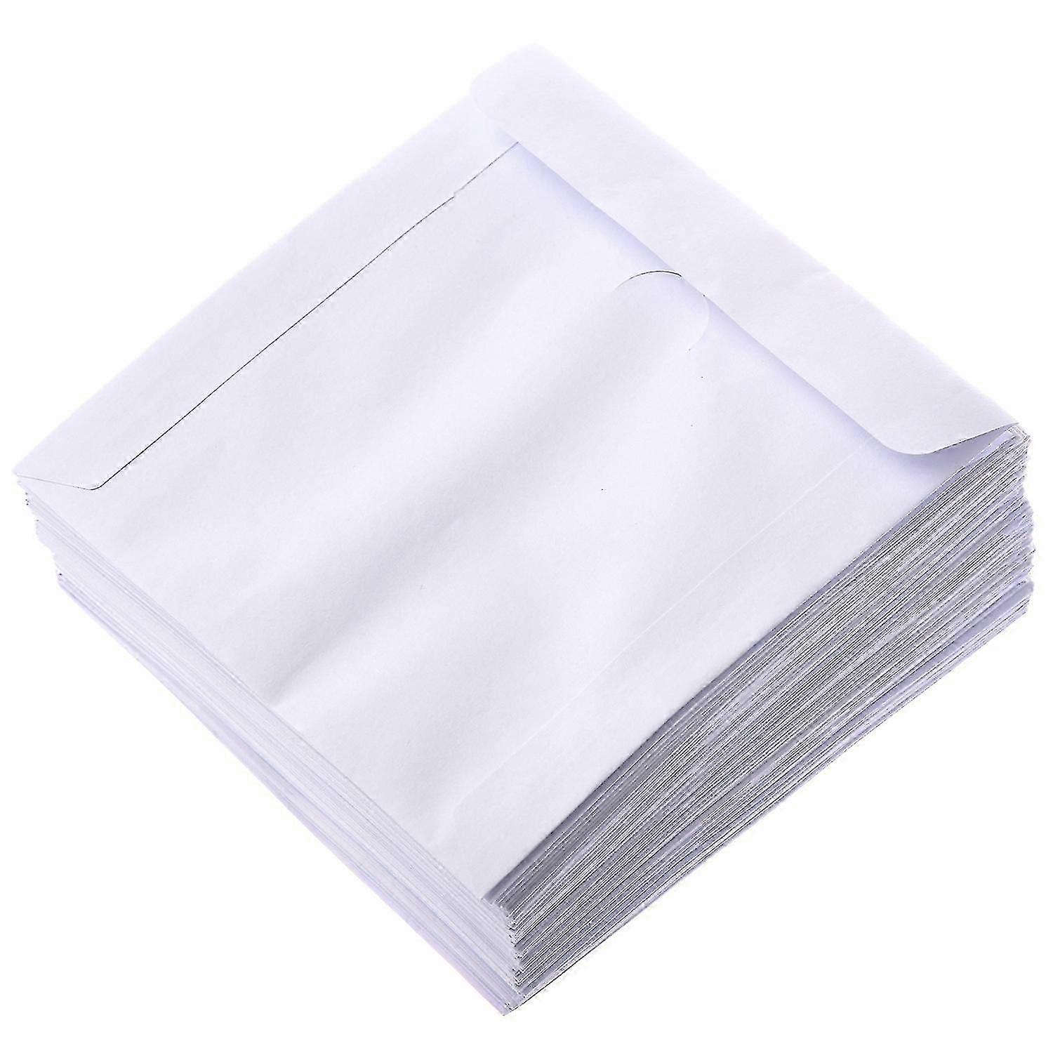 100 Paper CD Sleeves with Window & Flap