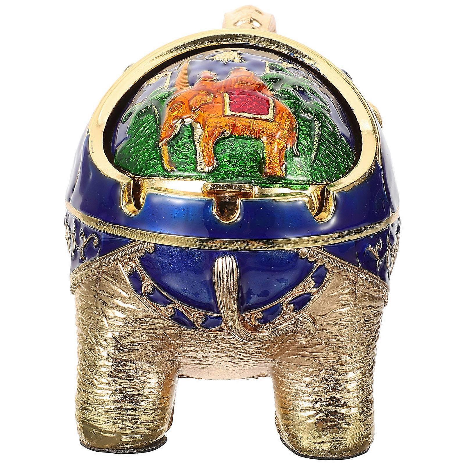 1Pc Creative Elephant Ashtray Creative Office Ashtray Cigarette Butt Container