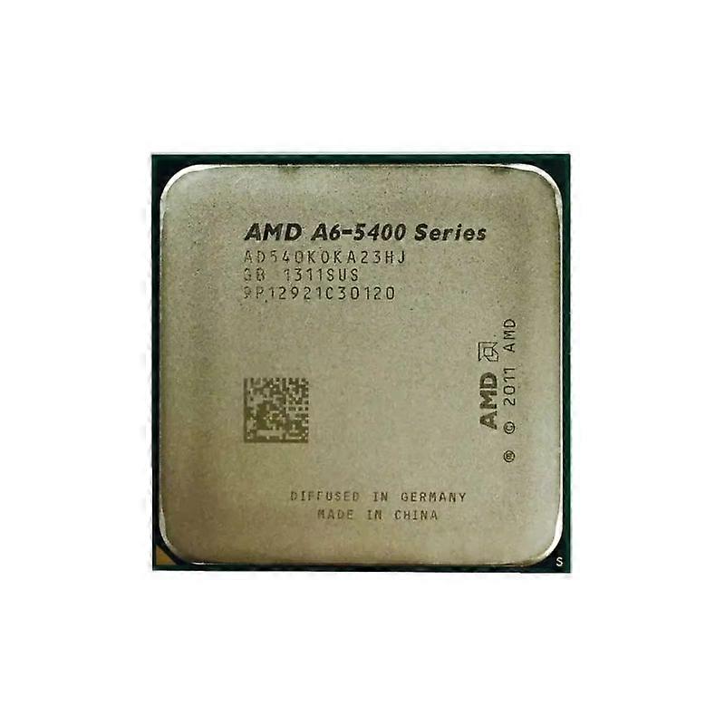 A6-5400 CPU - Socket FM2 2 Cores 2 Threads 3.6GHz 1MB L2 Cache 2MB L3 Cache 65W.