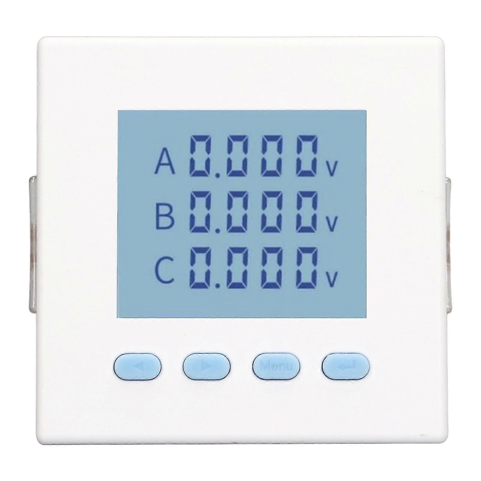 3 Phase Voltmeter Voltage Volt Meter LCD Digital Display AC400V Range AC220V Input