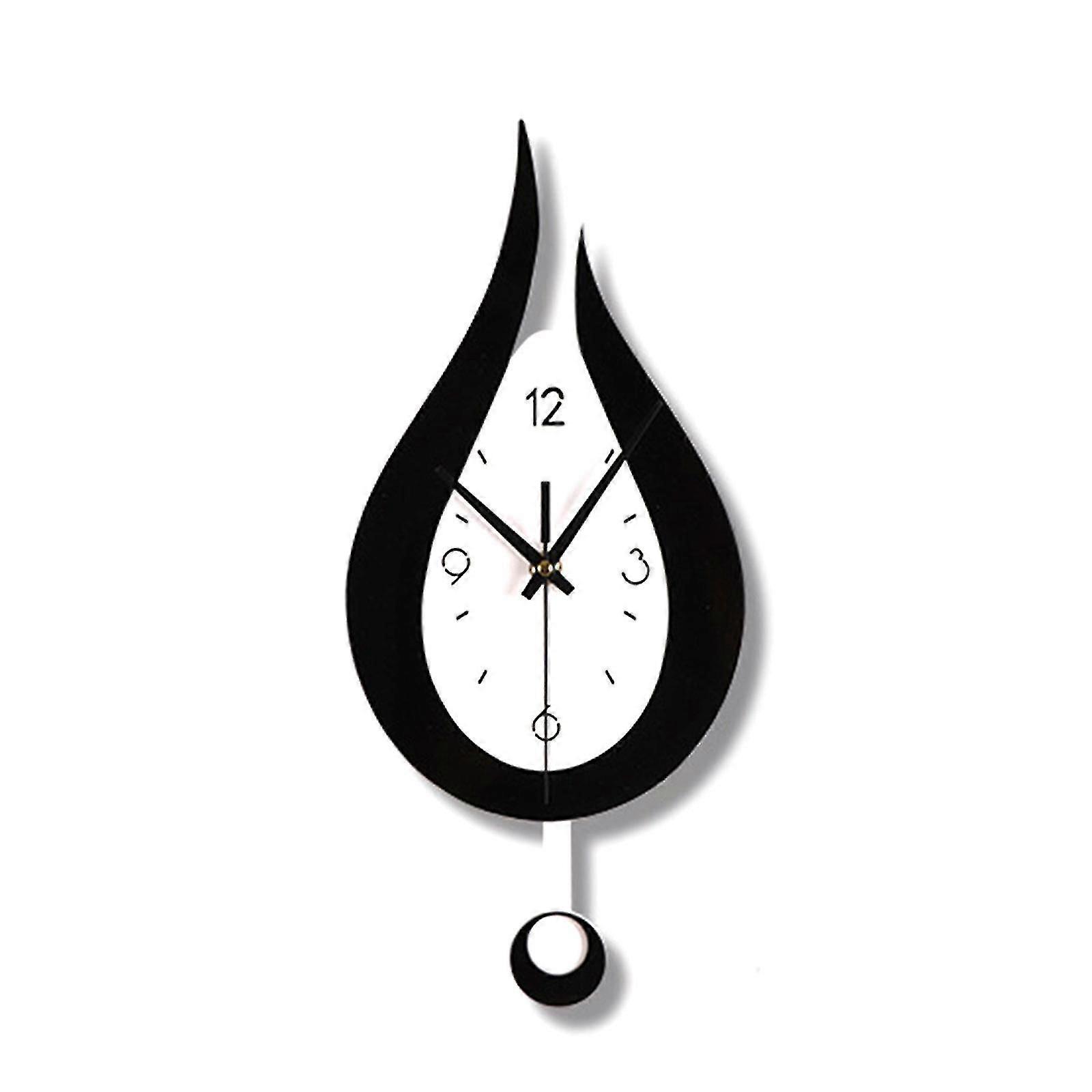 Modern Water Dropping Design Wall Clock Creative Acyrlic Pendulum Clock