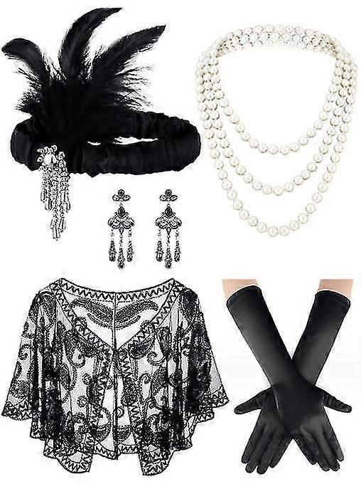 1920s Flapper Accessoires Gatsby Costume Accessoires Set