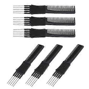 Steel Pick Comb Multi-Function Hair Comb for Hair 6Pcs Professional Set