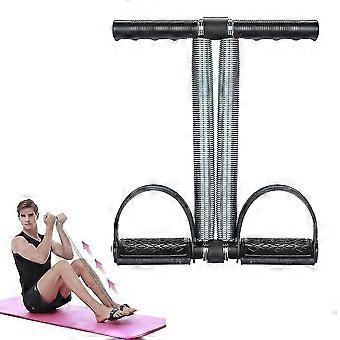Dual Spring Sit Up Pull Rope Elastic Tension Fitness Foot Pedal Sit Up Equipment Compatible With Abdominal Leg Exerciser Tummy Trimmer Sport Fitness B