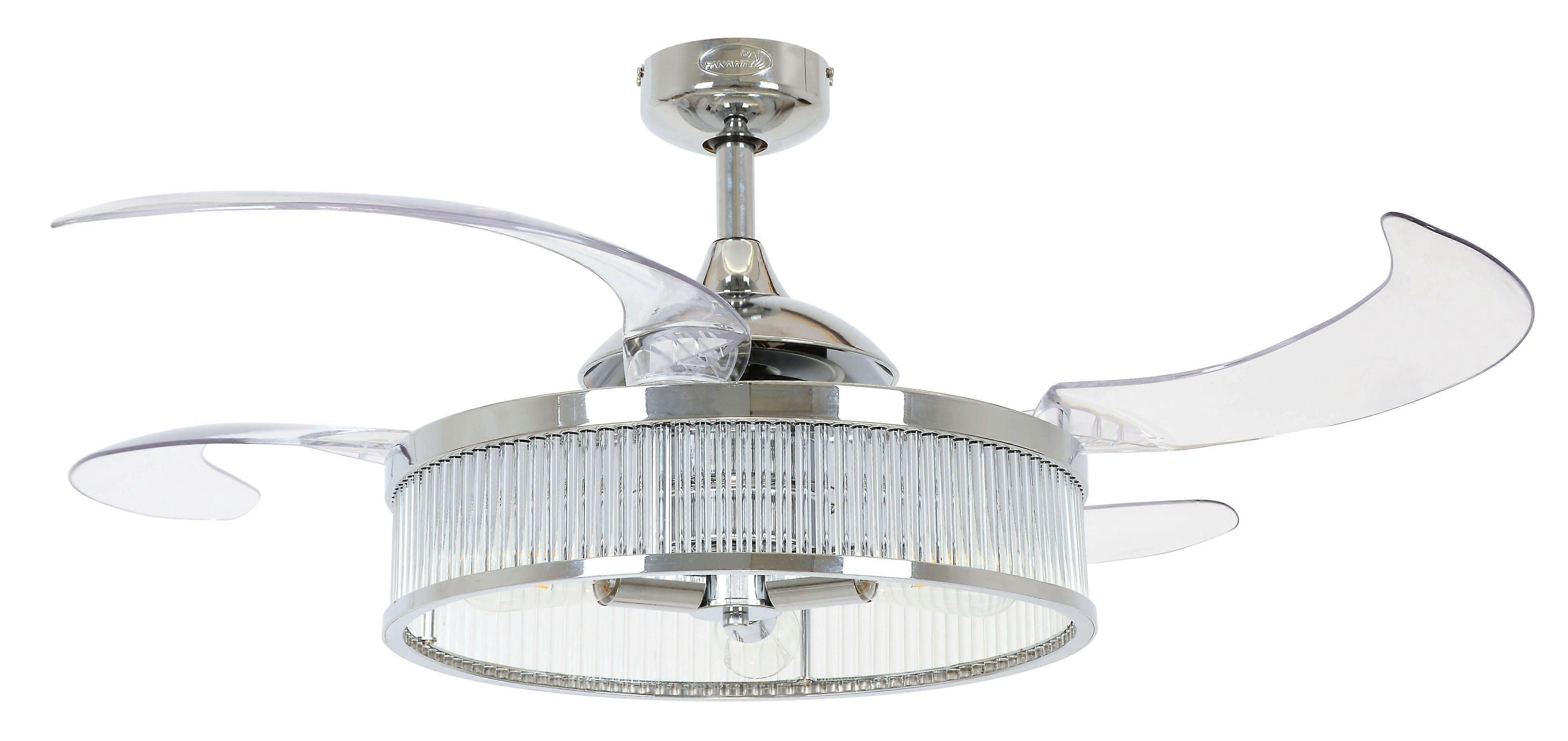 Retractable ceiling fan Fanaway Corbelle Chrome