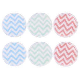 Assorted Color Makeup Puff Bamboo Fiber for Face Cleaning 6Pcs Set