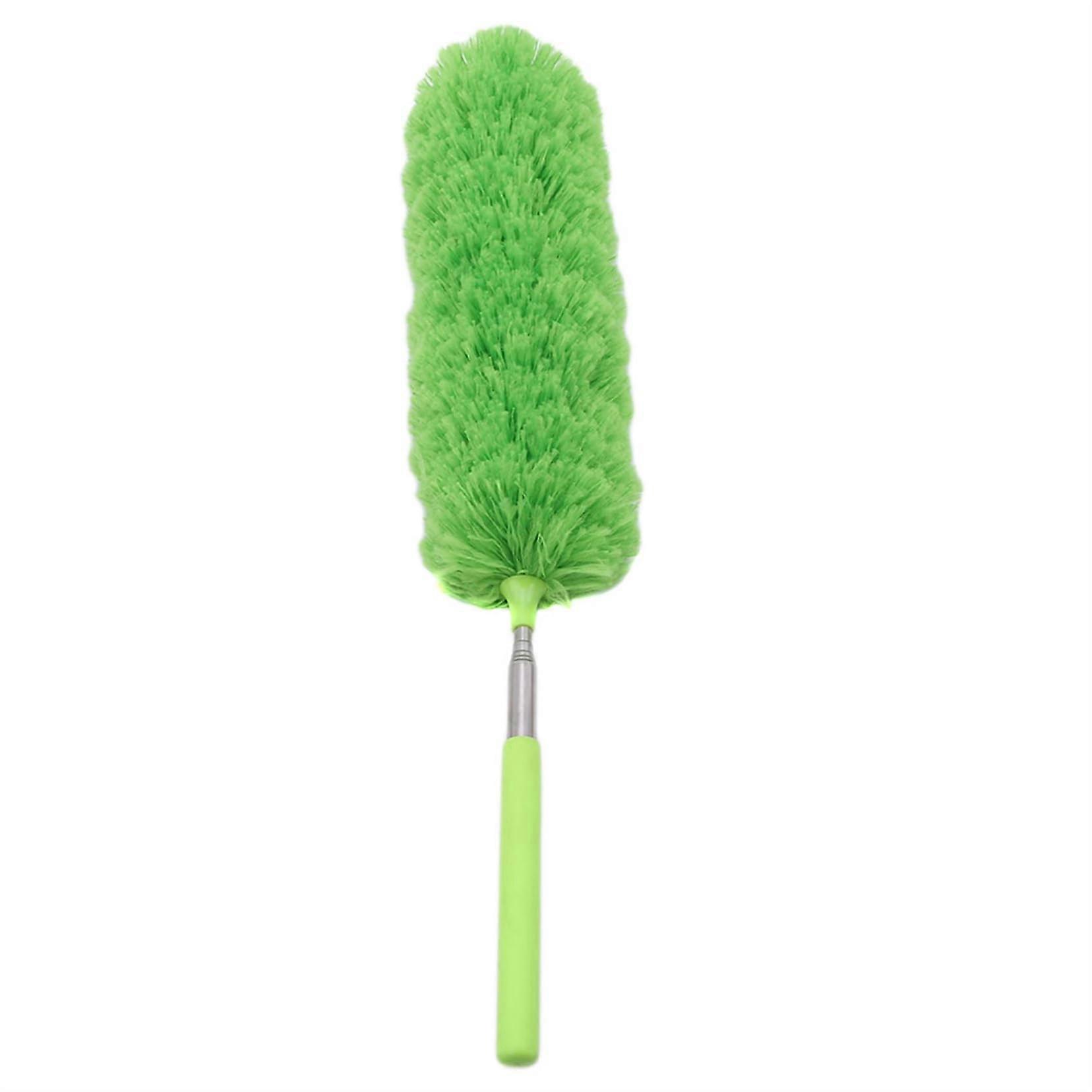 Microfiber Extendable Duster for Home Cleaning, Washable Electrostatic Head, Green