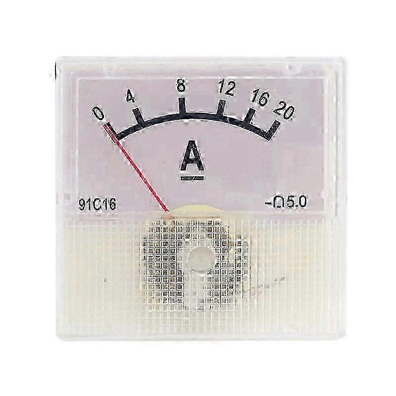 Voltage current meter Square Shape Test Mechanical Pointer Type DC Ampere Panel 0-20A 91C16 Ammeter Voltmeter Volt-Ammeter