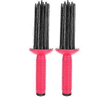 2 Stück Flauschiger Lockenwickler-Kamm für das Haar, Lockenwickler-Kamm mit Luftvolumen, Anti-Rutsch-Stab-Haarstyling-Tools
