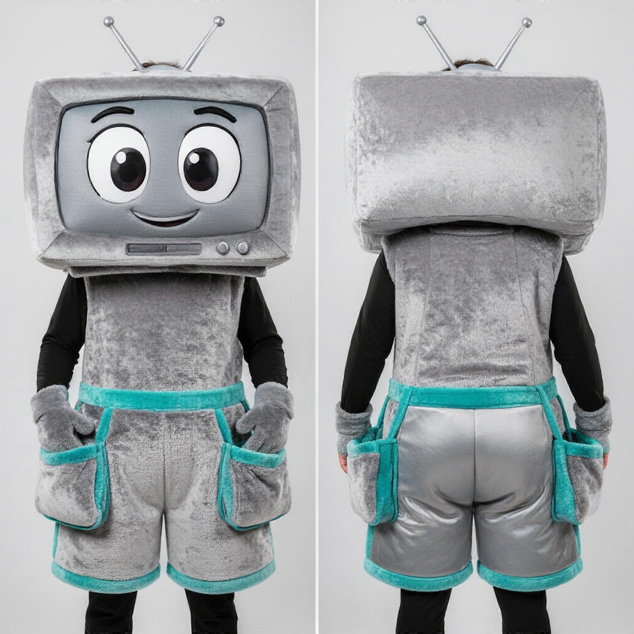 MASTICOT Silver Cartoon Television Mascot