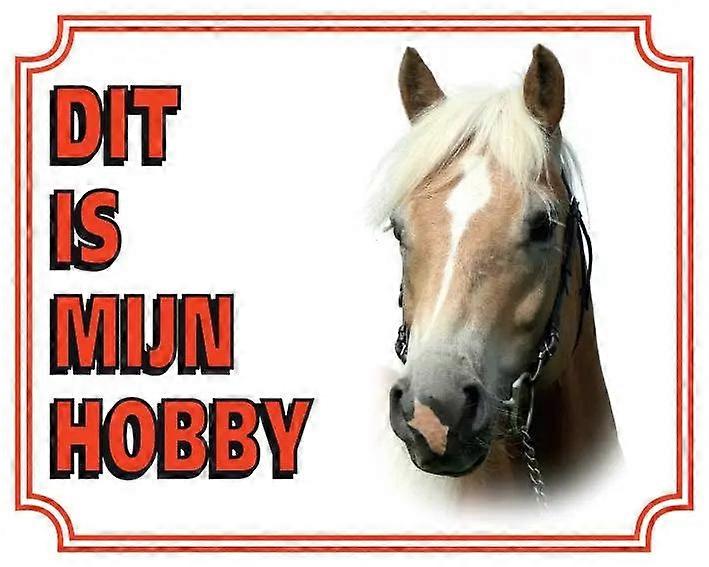 Sticker King Haflinger Warning Sign - This Is My Hobby