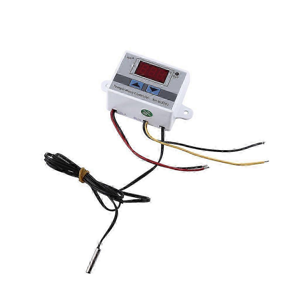 XHW3001 DC12V Multifunctional Digital LED Temperature Controller with Sensor, Two-Stage Heating and Cooling Modes