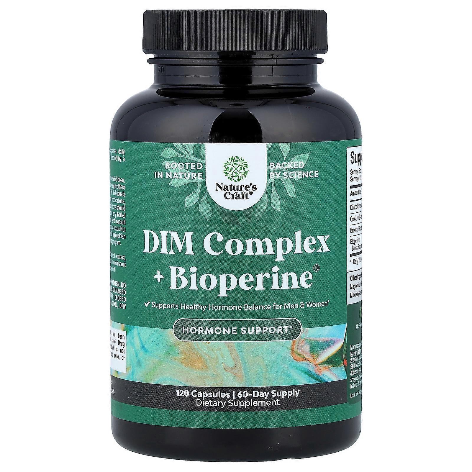 Nature's Craft, DIM Complex + Bioperine®, 120 Capsules