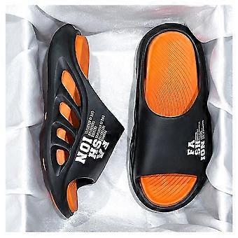 Mens Sport Recovery Sandals Double Color Matching Thick Cushion Slides Sandals