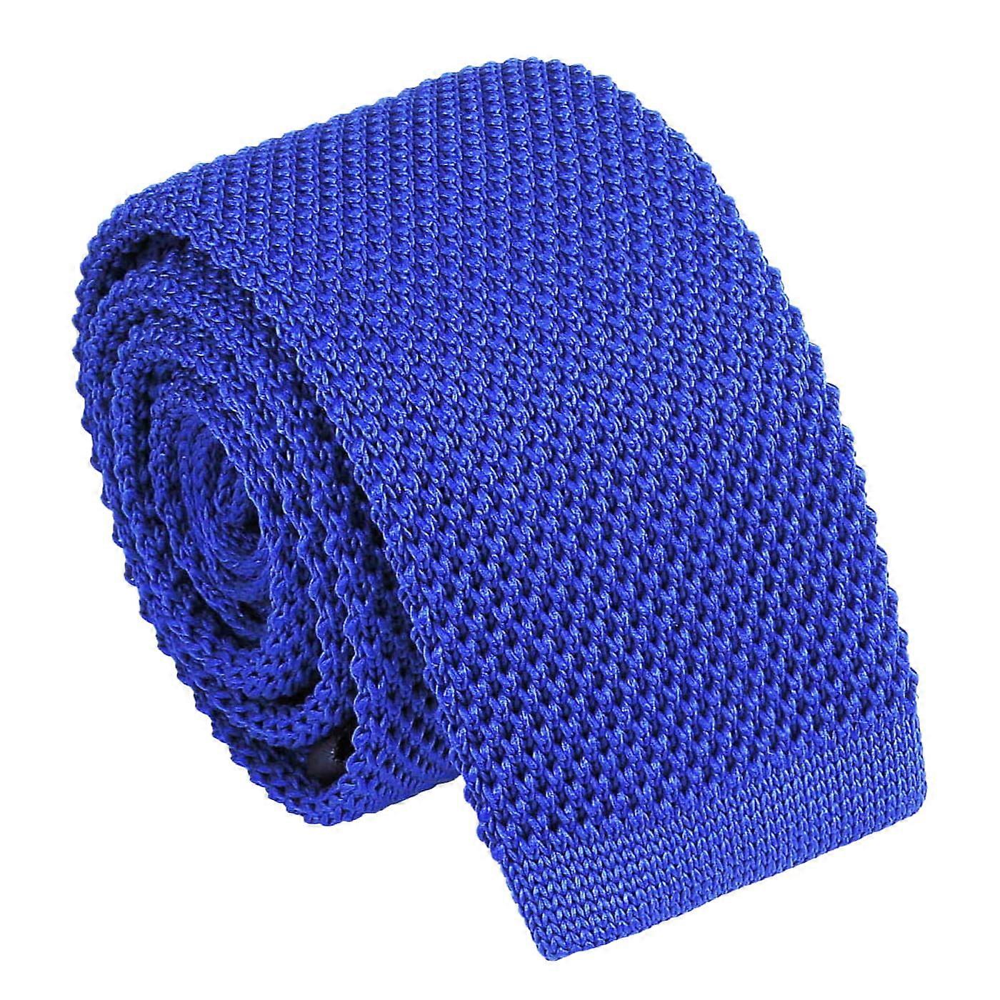 Königsblau gestrickt schmaler Krawatte