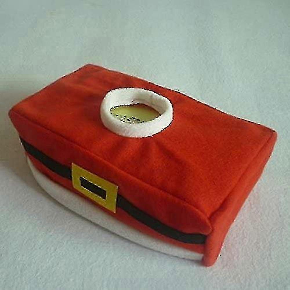 Rectangular Christmas Tissue Dispenser Flannel Box 25.5x14x9.5cm