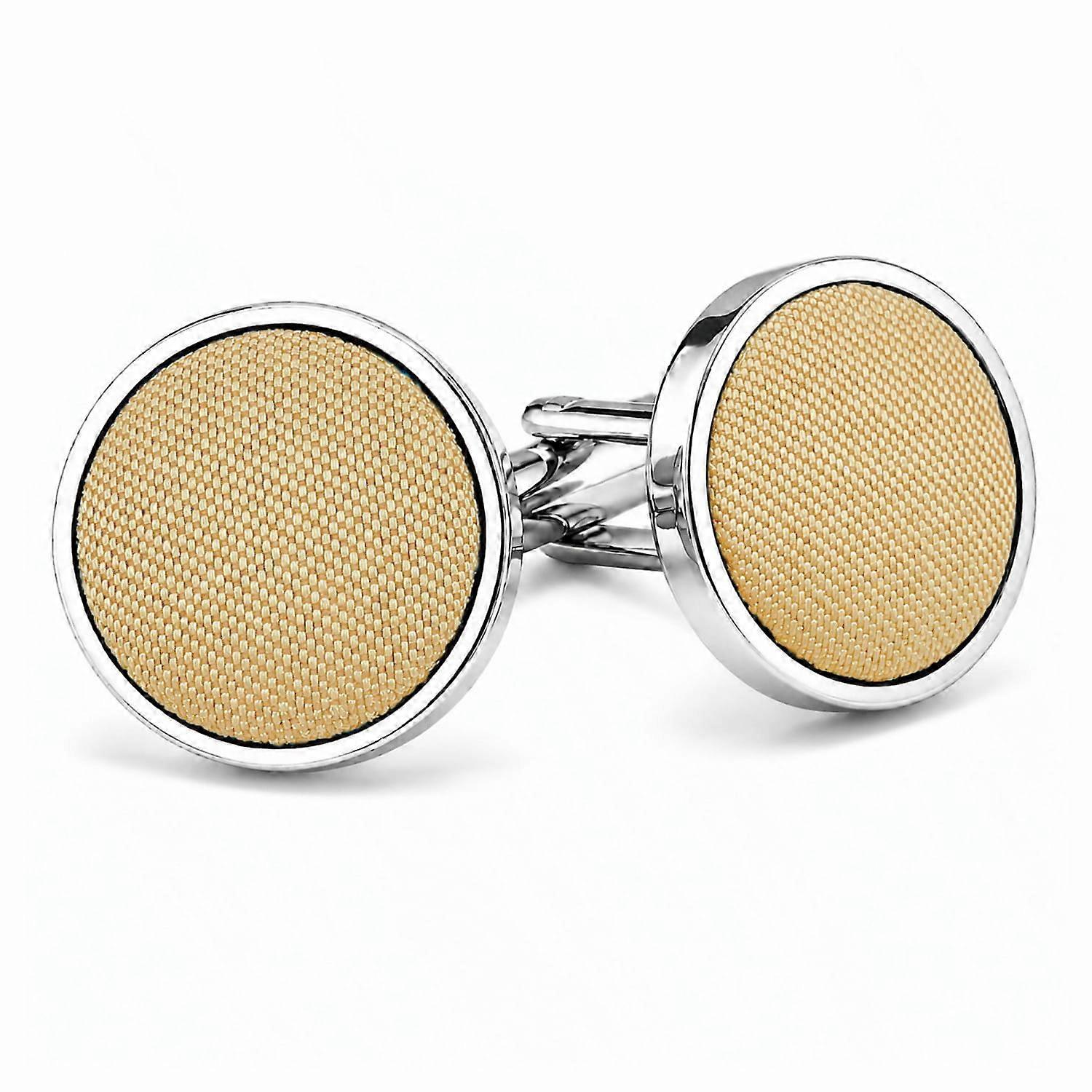 Soft Gold Plain Shantung Cufflinks