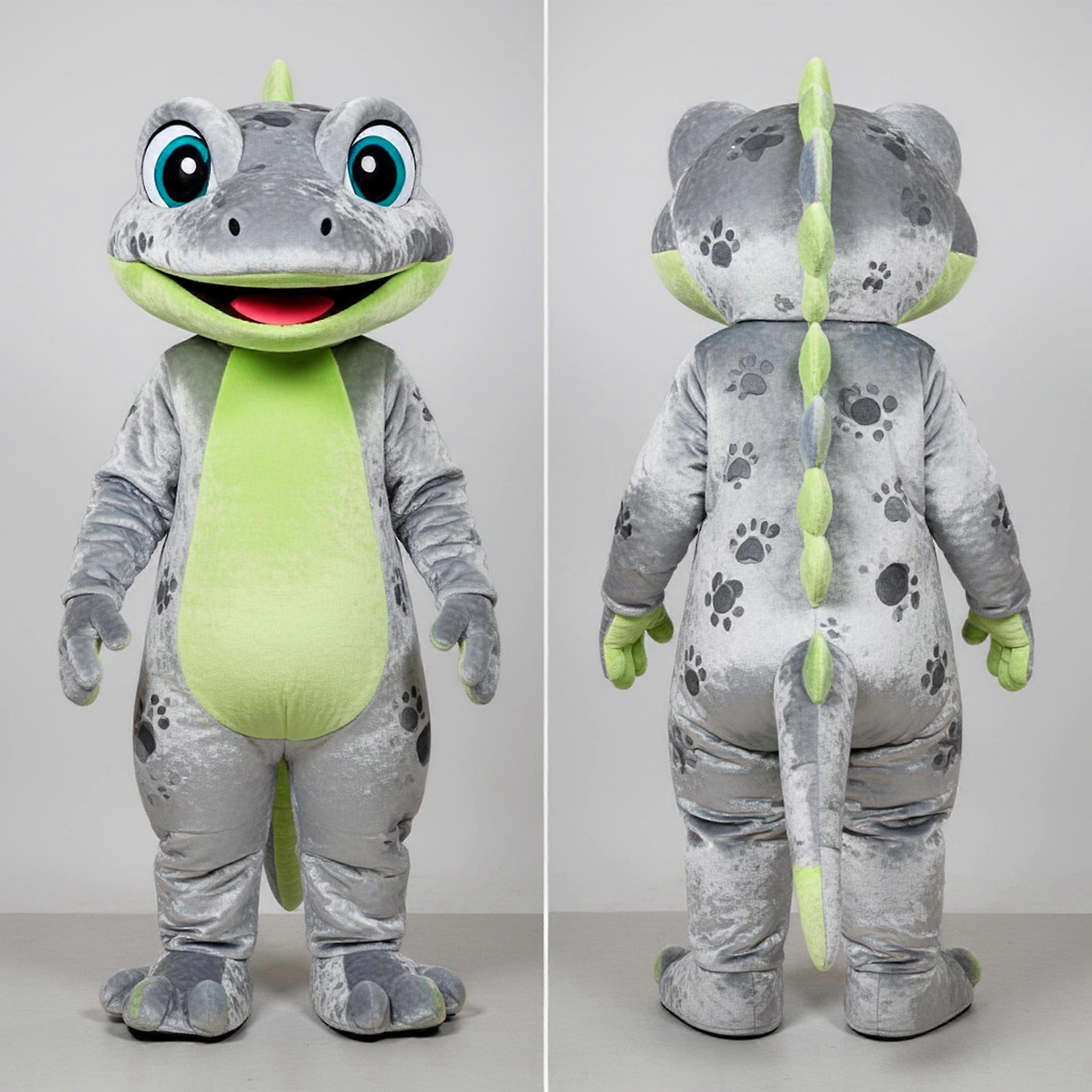 MASTICOT Silver Plush Gecko Mascot