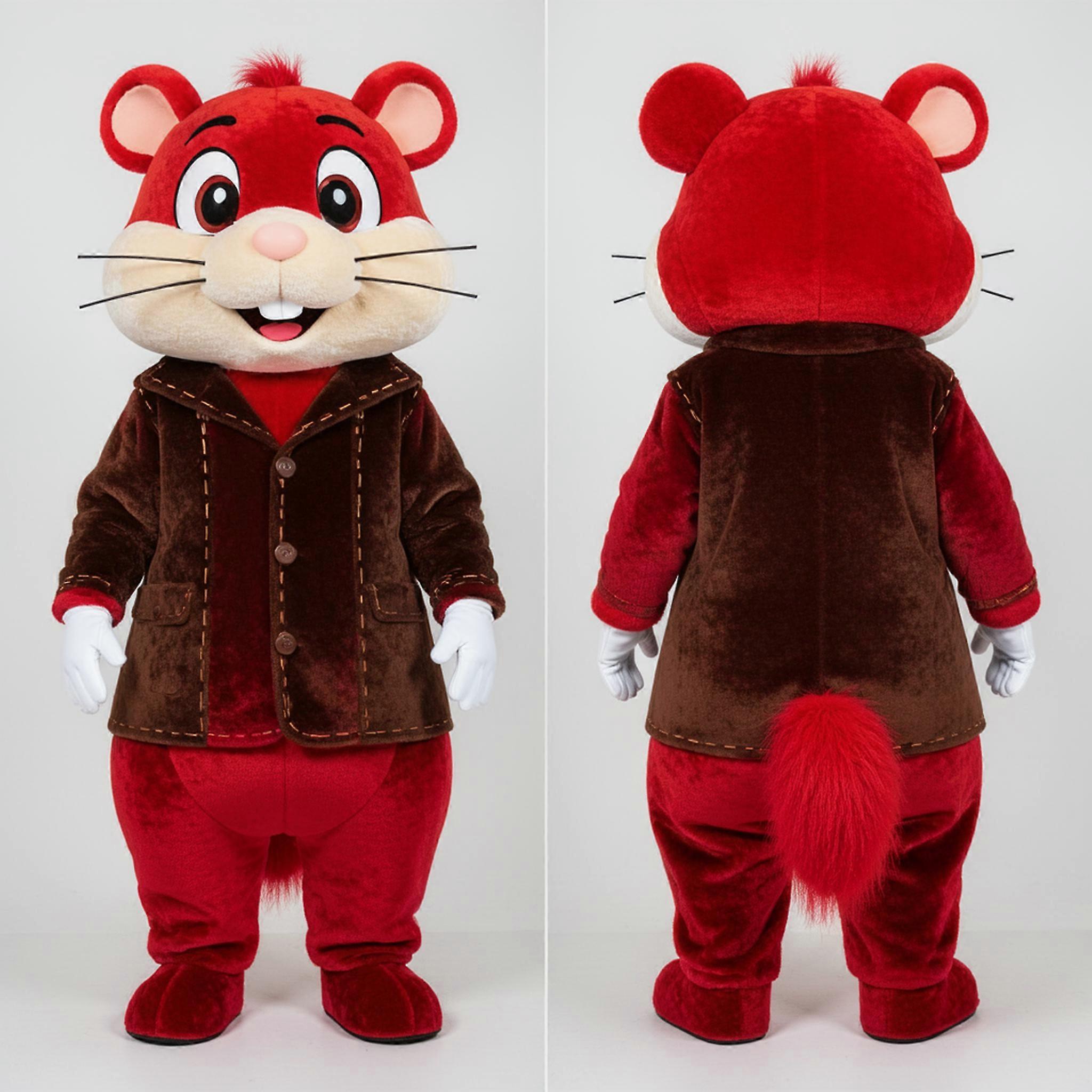 MASTICOT Crimson Fluffy Hamster Mascot