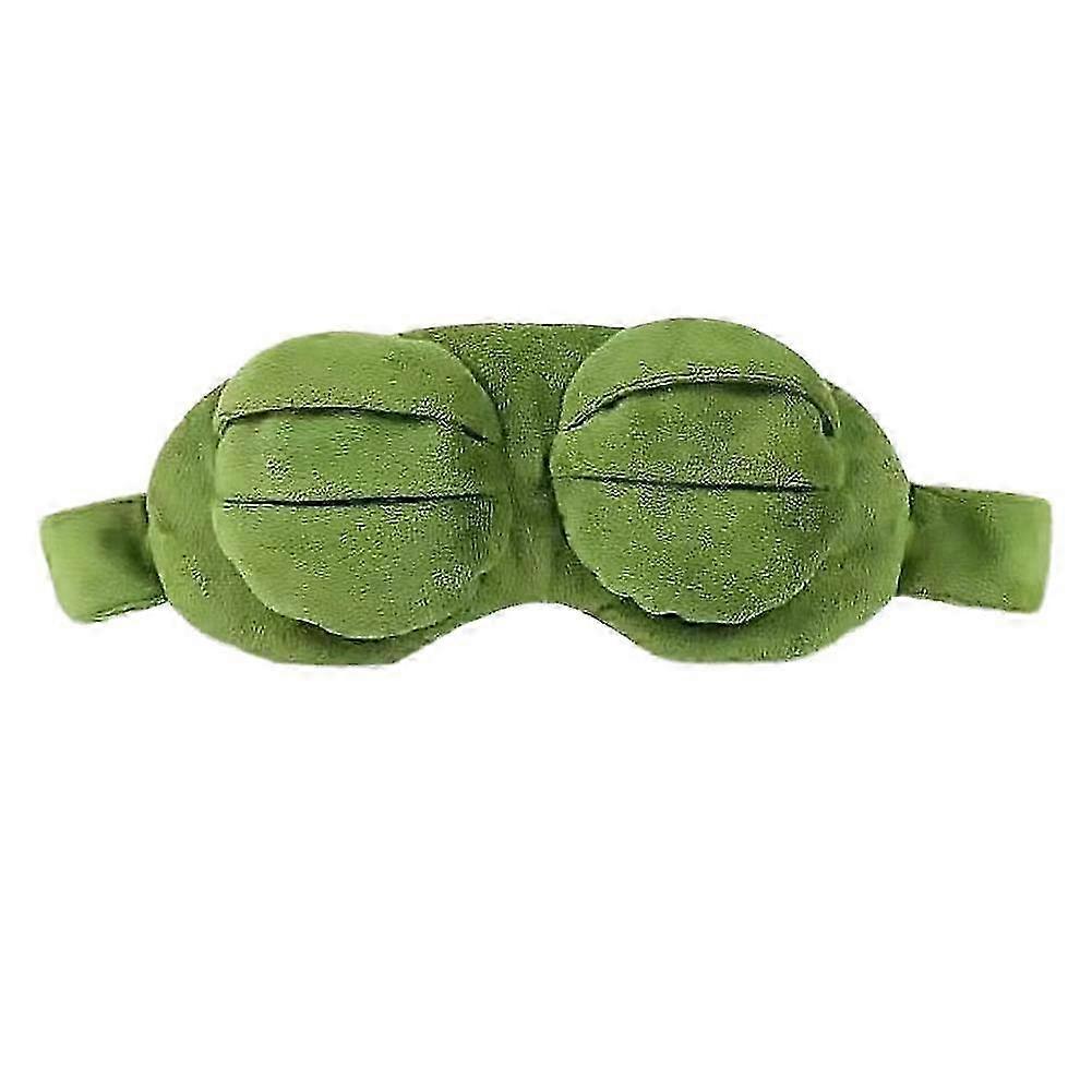 3D Frog Sleep Eye Mask - Zero Pressure, 99% Light Blocking, Adjustable Strap