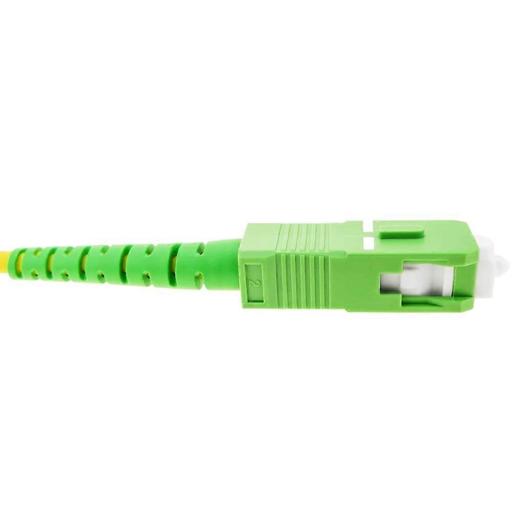 SC/APC Singlemode Fiber Optic Patch Cable 15m 9/125 Simplex Green Cord for Stable Low Reflection Connection