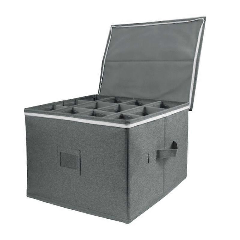 Protective Wine Glass Holder Case With Multiple Sections And Soft Interior To Avoid Damage