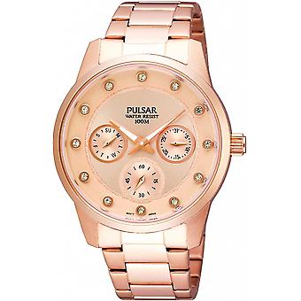 Pulse attitude watch for Women Analog Quartz with stainless steel bracelet plated in gold PP6076X1