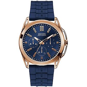 Guess vertex Japanese Quartz Analog Man Watch with Silicone Bracelet W1177G4