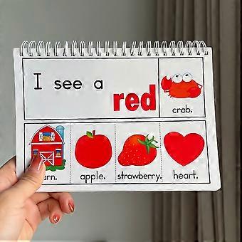 English Sight Word Flipping Cards, 29-Page 600 Words Learning Flashcards for Kids, Preschool Cognitive Teaching Aids