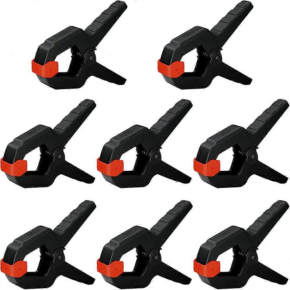 Spring-Loaded Plastic Clamps, Removable Jaw Pads, Versatile Workshop Fasteners